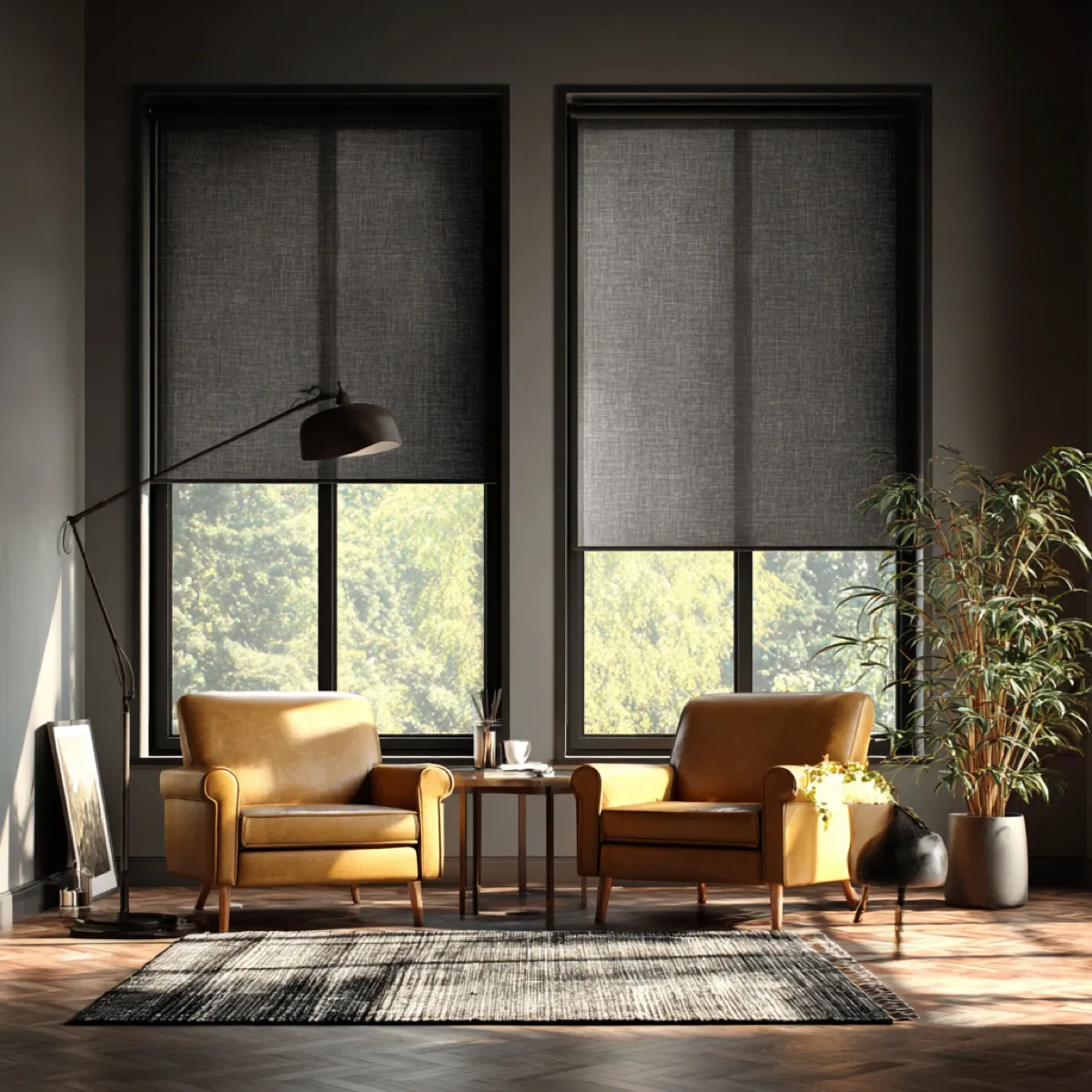 Blackout Roller Shades with Side Channels